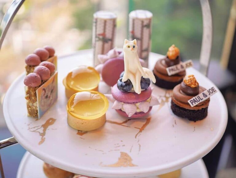 下午茶甜品都加入大量貓咪元素，非常可愛！